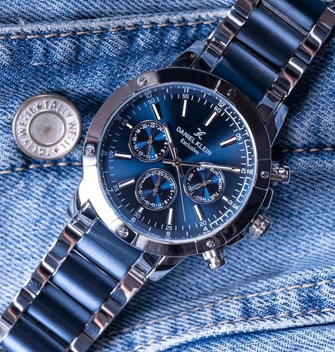 Exclusive Men Navy Dial Watch DK10927-3